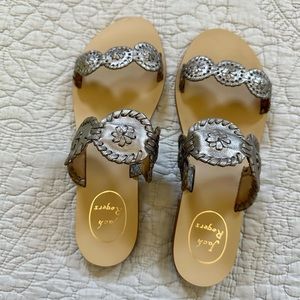 Jack Rogers Pewter Lauren Sandal